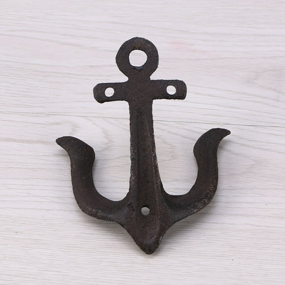 OUNONA Ocean Wrought Iron Anchor Hook Indoor and Outdoor Decor Vintage Office