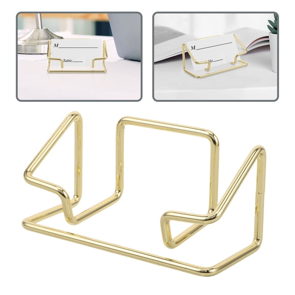 OUNONA Golden Iron Business Card Holder Organizer, 1 Pack Card Case for Professionals and Business People