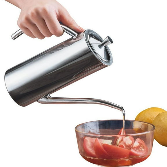 OUNONA Stainless Steel Dispenser Bottle, Modern Kitchen Gadget for Household Use, 1 Piece