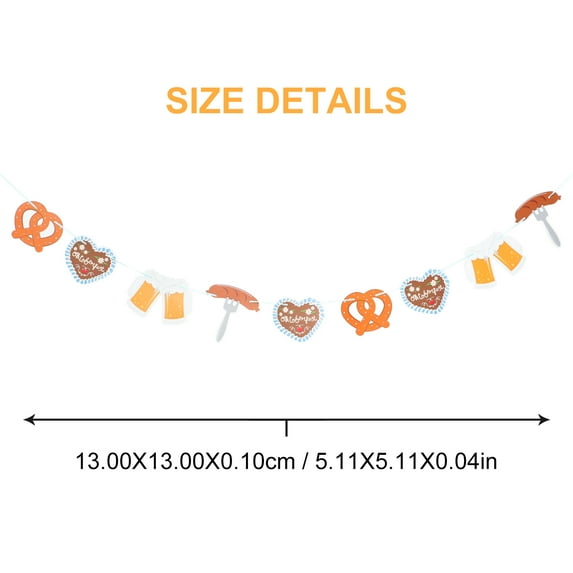 OUNONA Oktoberfest Party Hanging Banner Flag in Multiple Colors for Indoor and Outdoor Decorations