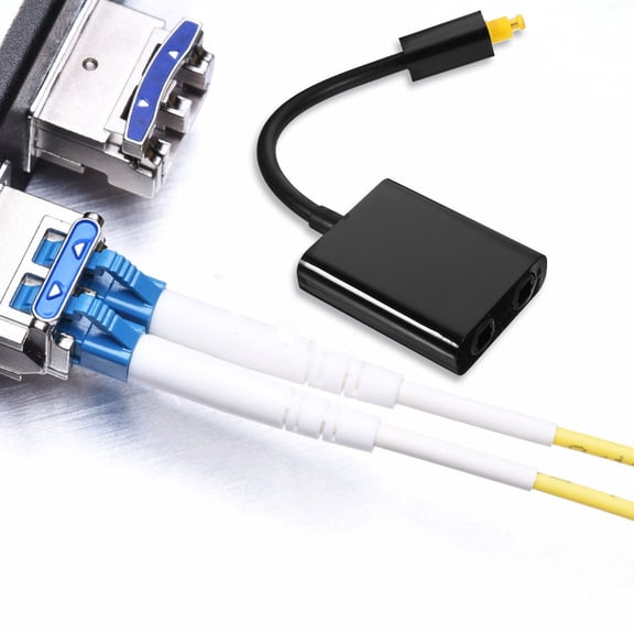 OUNONA Optical Audio Splitter Black Digital 1x2 Plated Gold Plated Connectors for Audio Distribution