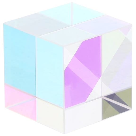 Optical Glass Prism Cube for Physics Teaching 1 Set Small Decorative Light Prism for Garden Dispersion Prop