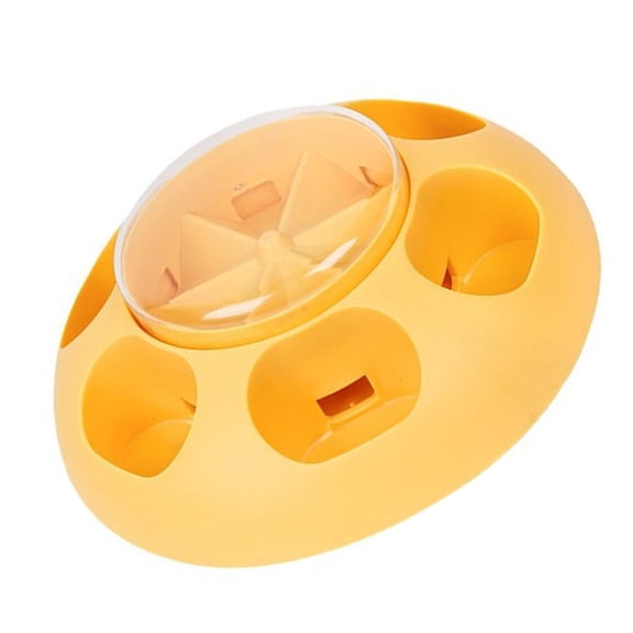 OUNONA Orange Automatic Cat Feeder with Stable Base Large Capacity for Small Pets