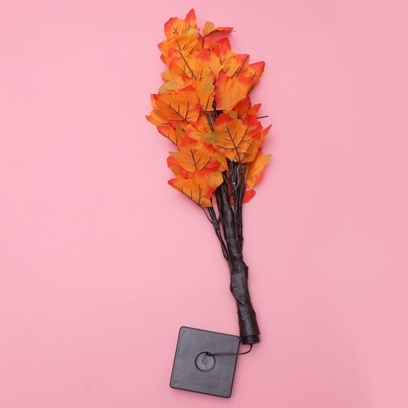 OUNONA 1Pc Orange Maple Leaf Christmas Desk Lamp Decorative Table Light LED Warm Romantic Atmosphere