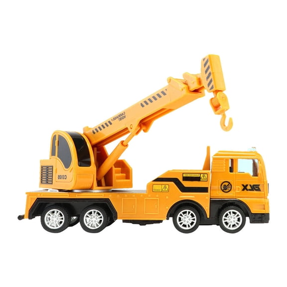 OUNONA Orange Rubber Crane Model Decorative Simulation Tractor Model for Home and Office Ornament