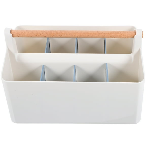 OUNONA Organiser Stationery Storage Box Office 25.00X18.00X15.00CM Blue