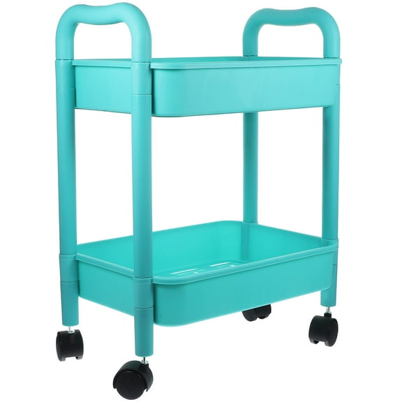 OUNONA  Organization and Storage Narrow Rolling Cart Rack Wheels Shelving