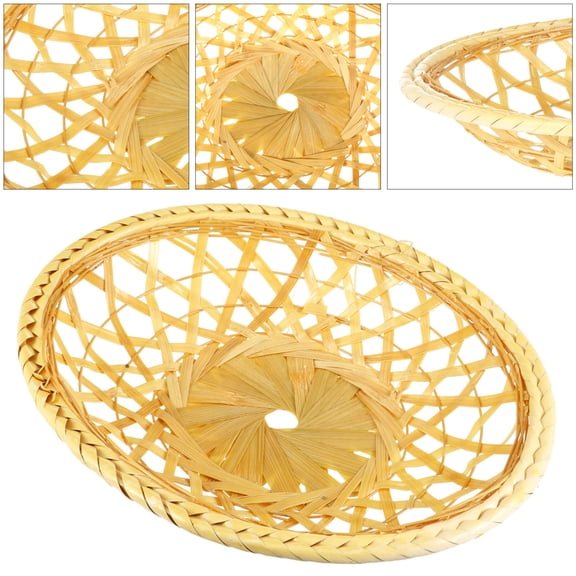 NUOLUX  Bamboo Fruit and Vegetable Storage Organizer Retro Style Kitchen Multi-Purpose Basket