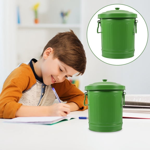 OUNONA Organizer Box Pencil Stationery Organizer Iron Green Sturdy Holder for Study Room 1Pack