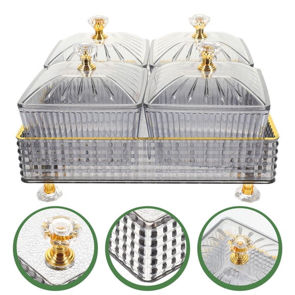 OUNONA  Organizer Food Display Tray Snack Platter Dried Fruit Holder Baby