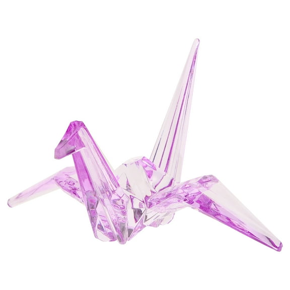 OUNONA Origami Crane Figurine Paper Crane Ornaments Child 14.80X12.20X9.50CM Purple