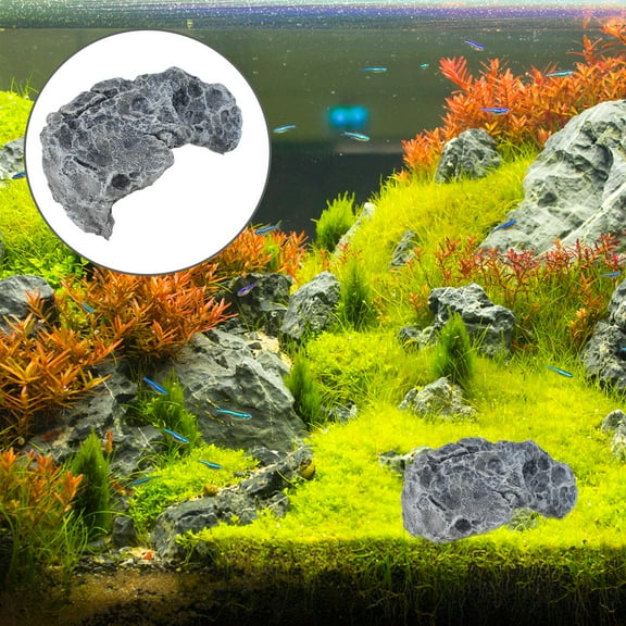 OUNONA  Outdoor Basking Rock Tortoise Terrace Reptile Box Decoration Landscaping Stone