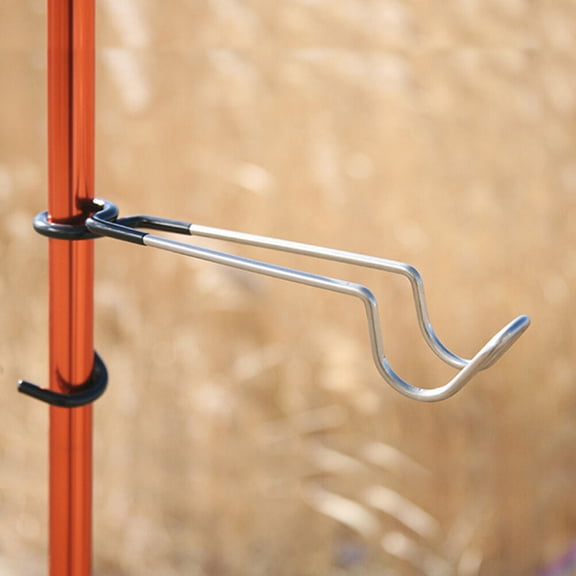 OUNONA Outdoor Camping Lantern Lamp Hanger Stainless Steel Clip Hook for Hanging Bags and Lights