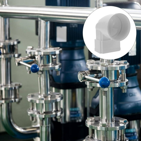 OUNONA Outdoor Environment Gutter Parts and Accessories Rain Gutter Adapter Plastic White 1Pcs