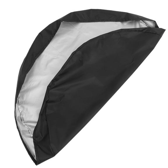 OUNONA Outdoor Fire Pit Cover Black Heavy Duty Oxford Fabric with Snug Cord Fit