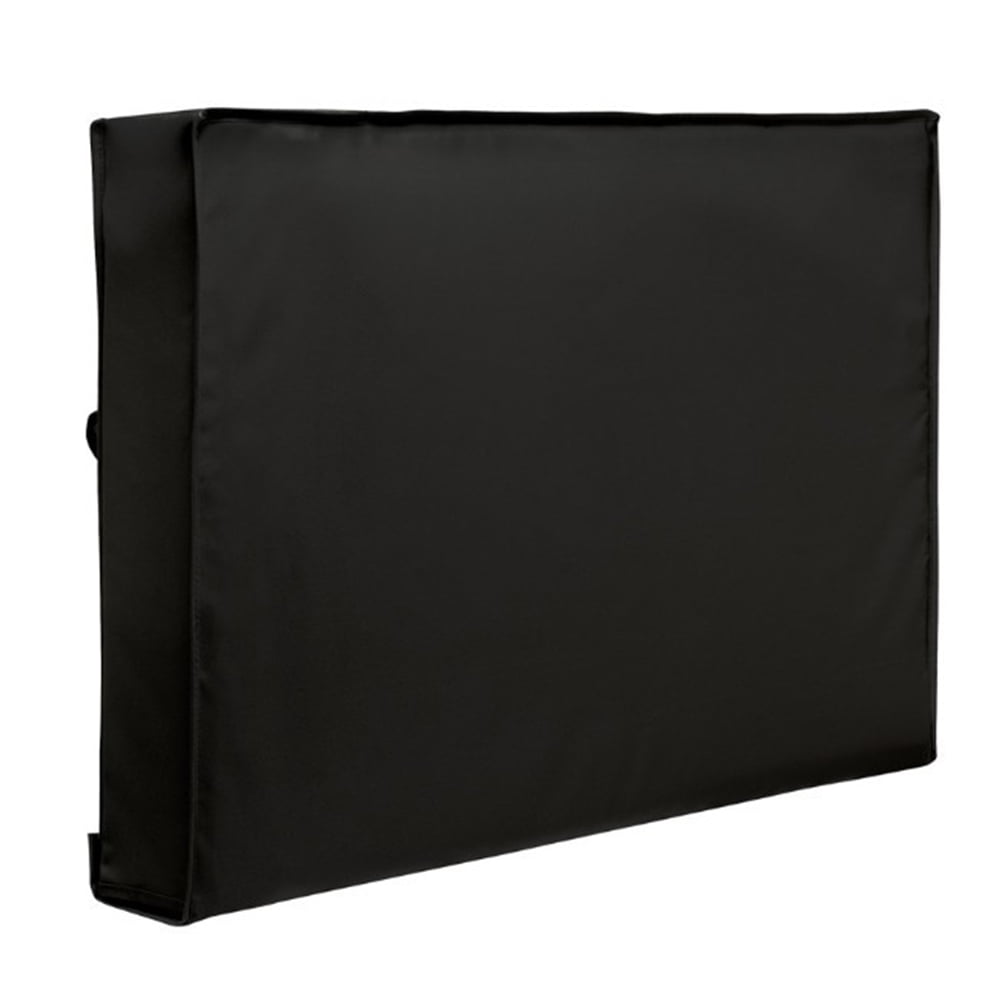 OUNONA Outdoor TV Cover for 50-52 Inches with Bottom Cover Weatherproof and Material with Free Microfiber Cloth Protect Your (Black)