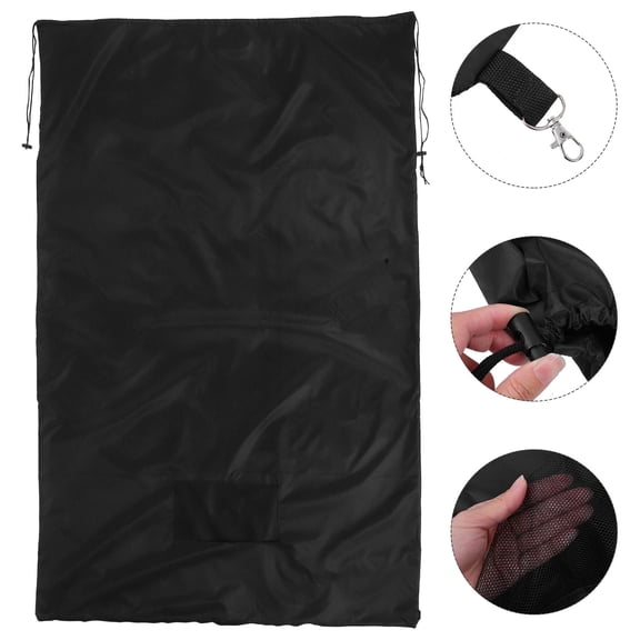 OUNONA Outdoor Tool Organizer And Garden Tool Storage With Leaf Collection And Lawn Tool Organizer For Garage Black