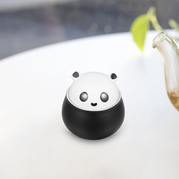 OUNONA Panda Ceramic Tea Jar with Airtight Seal, Storage Container for Coffee, Candy, Tea, and Kitchen Decoration