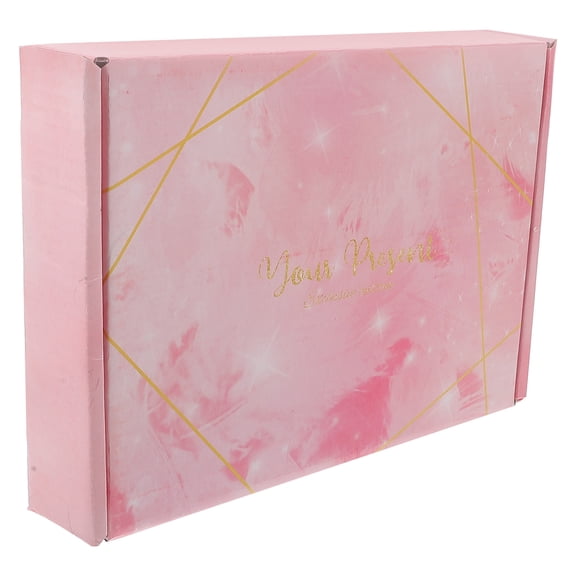 OUNONA Paper Box with Lid Pink for Valentines Day Bridesmaid Proposal and Wedding Presents