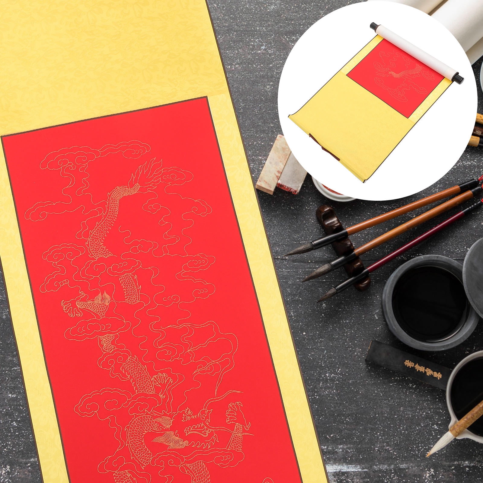 OUNONA Paper Scrolls for Writing Blank Calligraphy Art Work Hanging ...