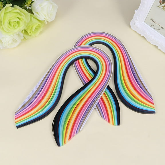 OUNONA Paper Strips Crafts to Make Stars Construction Assorted Colors