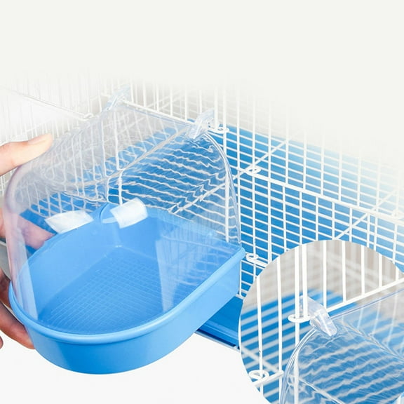 OUNONA Parrot Bathtub Bird for Cage Parakeet Budgie Budgerigars Birds Blue