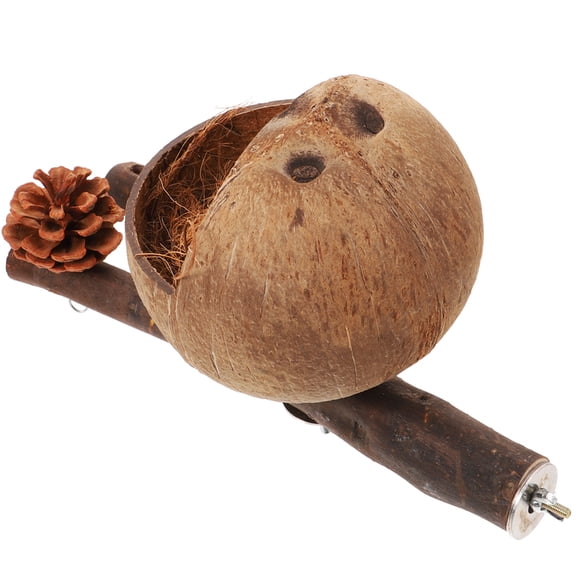 OUNONA Parrot Perch Stand Natural Wood Bird Perch Bird Stand Nest Toy Parrot Grinding Claw Branch