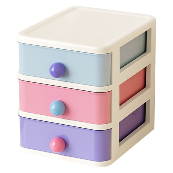 OUNONA Pastel Cube Drawer Organizer for Desktop Cosmetics and Stationery Storage