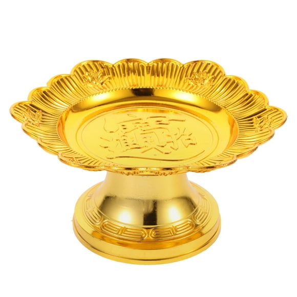 OUNONA Pedestal Serving Tray Flower-shaped Offering Plate