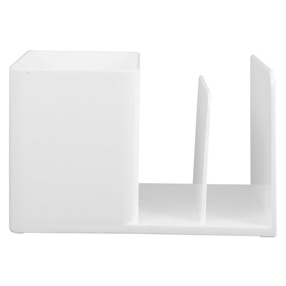 OUNONA Pen Cup Pencil Storage Holder Desktop Document File Organizer Plastic Desk Paper Sorting Container For Paper Magazine Receipts Office Supplies