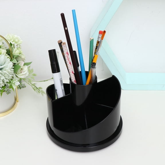 OUNONA  Pen Holder Pencil Pot Desk Organizer for Rotatable Long-lasting