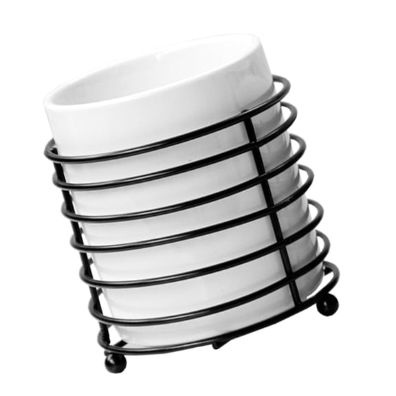 OUNONA Pencil Cup with Stand Ceramic Makeup Brush Holder Pen Holder Nail Art Pen Bucket