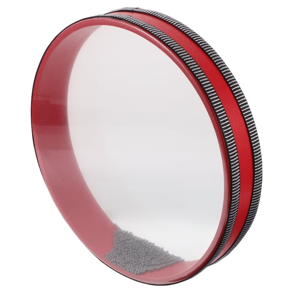 OUNONA Hand Drum Wave Bead Drum Red Circular Sound Making 1Set