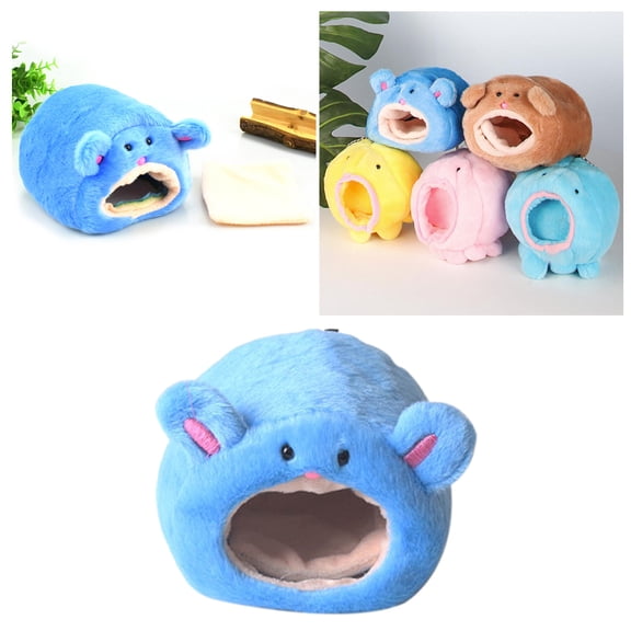 OUNONA Hamster House Sleeping Bed Pet Supplies Blue 1Pack