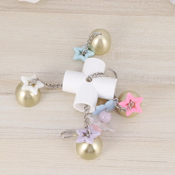 OUNONA Plastic Golden Parrot Chewing Toy for Indoor Birds, 1 Piece Pet Bird Toy for Play and Chewing