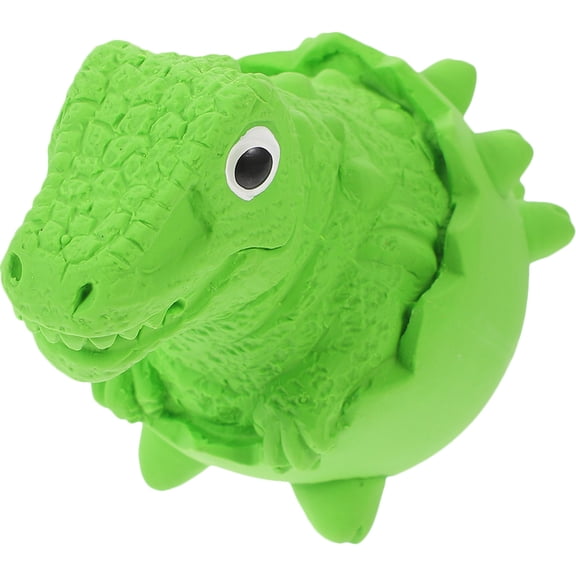 OUNONA Pets Latex Toy Cartoon Dinosaur Shape Squeaky Sound 1Set For Indoor Play