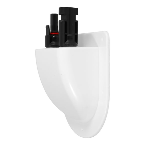 WEAVILUX Weatherproof Wire Connectors Solar Panel Junction Box Abs White 1Pcs 5.1X3.9X1.8In