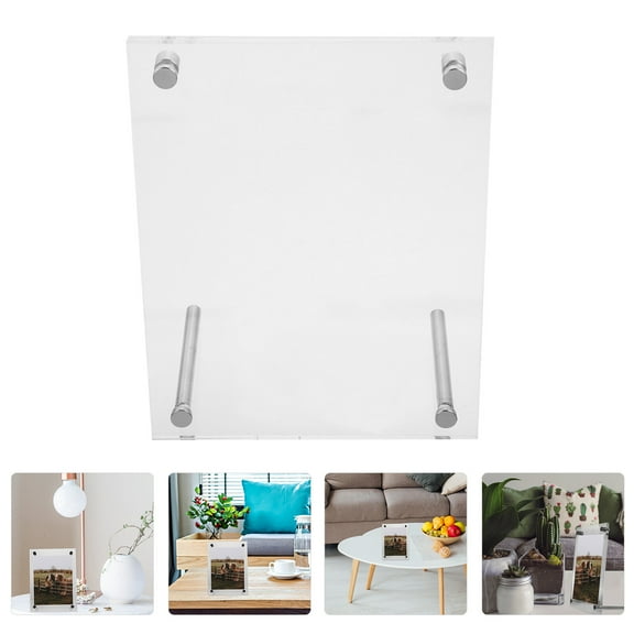 OUNONA Pictures Certificate Display Box Desk Photo Frame 17.00X13.00X0.50CM Transparent