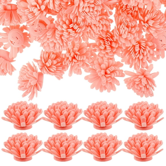 OUNONA Pink Flower Diffuser Aromatherapy Essential Oil Diffuser for Decoration with 100pcs Refill Sticks