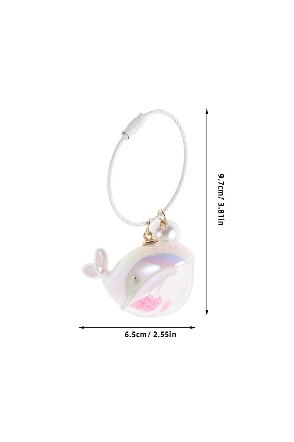 Pink Whale Keychain Creative Pendant for Backpack Purse Bag Decoration Unique Charm Accessory