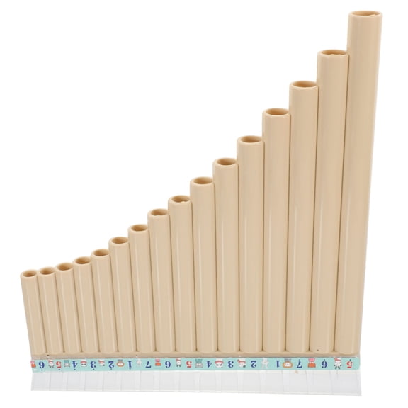 OUNONA Environmental Friendly White Pan Flute Portable Panpipes for Beginner Musicians