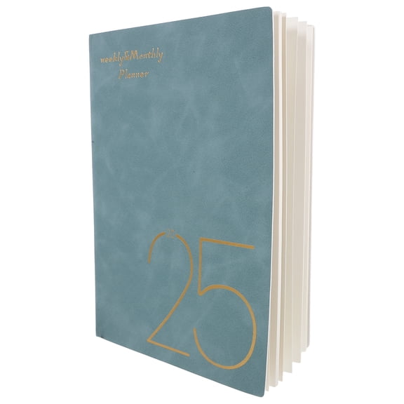 OUNONA Planner 2025 Schedule Office 21.90X14.80X1.20CM Blue