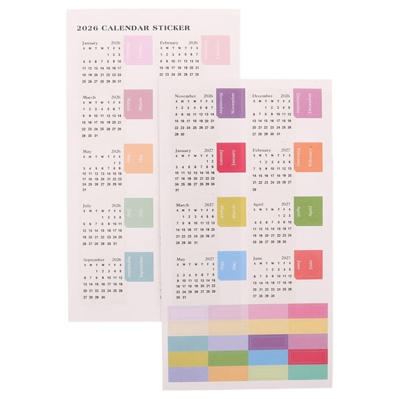 OUNONA White Monthly Planner Tabs Secure Adhesion for Calendar Efficient Categorization