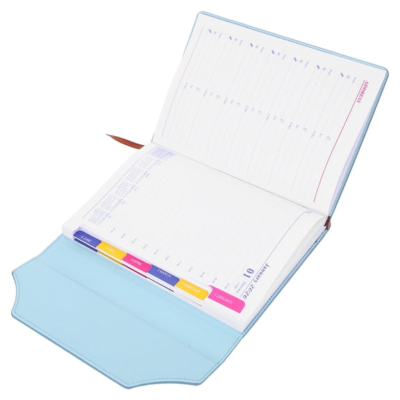 OUNONA Planner Notebook Daily Schedule Planner Sky-Blue Dorling Paper for Office