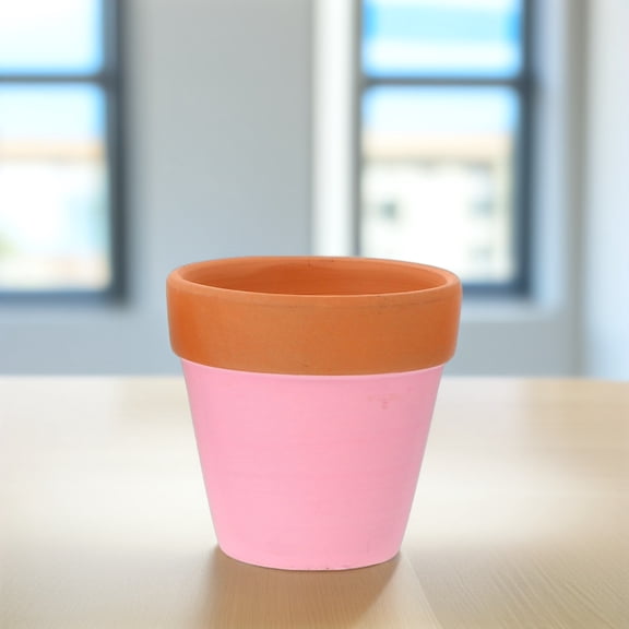 OUNONA Red Pottery Planter Container - Decorative Plant Pot for Indoor and Outdoor Flower Arrangements
