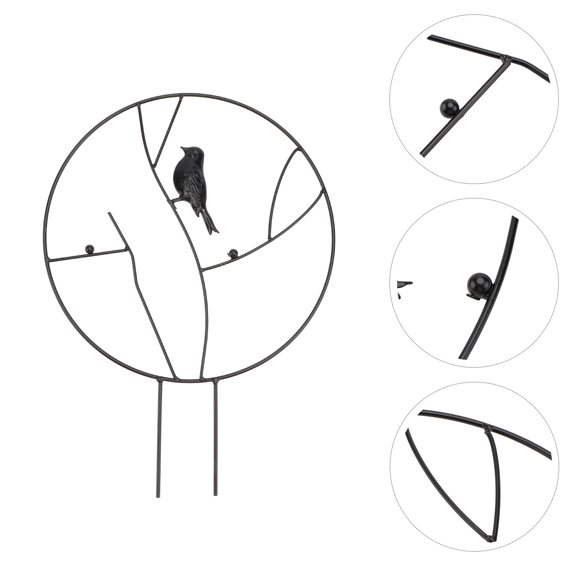OUNONA  Plant Stand Houseplant Support Structures Outdoor Rack Black