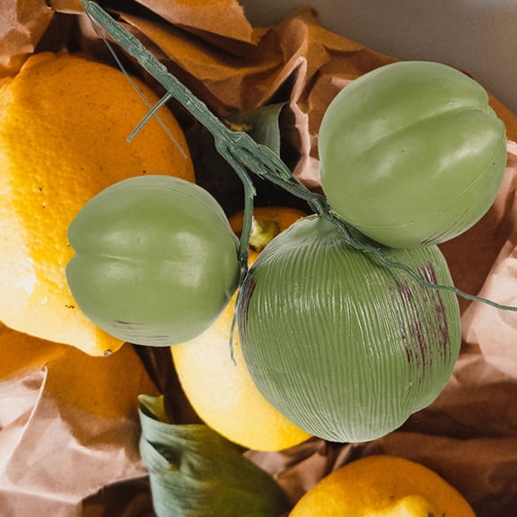 OUNONA Realistic Plastic Artificial Coconuts Fruit Models for Farmhouse Decor, Party, Event, and Home Decoration Accents