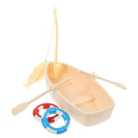 OUNONA Chic Plastic Canoe Model Kit for Home Decoration Multi-Color