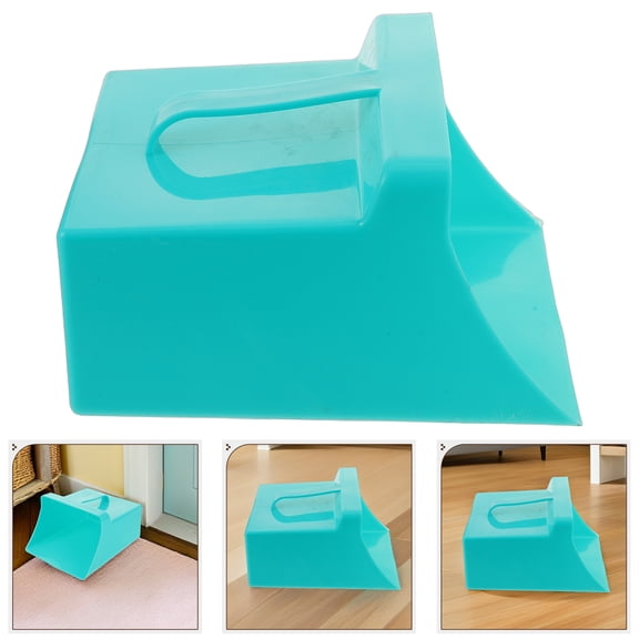 OUNONA Lightweight Plastic Dustpan for Outdoor and Home Debris Collection with Ergonomic Handle Green