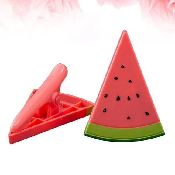 OUNONA 2Pcs Watermelon Shape Clothes Clips Smooth Edge Plastic Fastening Clips